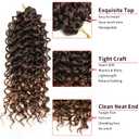 QRHSUKA Curly Crochet Hair GoGo Curl Crochet Hair for Women Ocean Wave Synthetic Bohemian Crochet Braid Water Wave Crochet hair Extensions (12 inch(Pack of 6), T1B/30)