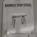 Step Stool Kitchen Bathroom Bedroom for Kids and Adults Wooden Foot Rest Stools Sturdy Bamboo Wood One Small Stool 10 inch