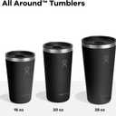 Hydro Flask All Around Tumbler Press-In Lid, Insulated Travel Mug, Stainless Steel Coffee Cup 16 Oz Tonal Black