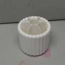 Anyoifax 360 Rotating Makeup Brush Holder 7 Slots Make Up Brush Organizer Removable Spinning Cosmetic Brushes Storage Pen Holder for Vanity, Dresser, Desk, White (Small)