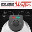 Gourmia Belgian Waffle Maker – Adjustable Browning Control, Nonstick Plates, Ready & Power Indicator Lights, Compact Upright Storage, Cool-Touch Handle