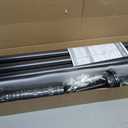 TWOPAGES 1" Heavy Duty 28-136" Adjustable Curtain Rod with Rings, Black