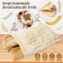 Beeswax Bread Bag for Homemade Bread (Set of 2) – Premium Sourdough Bread Bags & Loaf Storage – Eco-Friendly, Reusable, Washable & Freezer Safe – Ultimate Sourdough Bread Baking Supplies