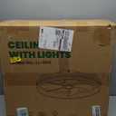 Ceiling Fans with Lights, Flush Mount Ceiling Fan with Lights and Remote, 6 Wind Speeds Smart Low Profile Ceiling Fan for Bedroom, Kids Room and Living Room 20" (Black)