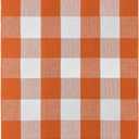KOZYFLY Buffalo Plaid Rug 27.5x43 Inches Orange and White Checke Rug Halloween Fall Door Mat Cotton Washable Area Rugs Door Mat Outdoor Entrance for Front Porch Entryway Fall Farmhouse