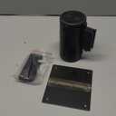 Crowd Control Warehouse - CCW Series WMB-125 Fixed Wall Mount Retractable Belt Barrier - 11 Foot, Black Belt with Black Steel Case