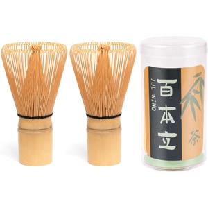 Matcha Whisk - 2-pack Bamboo matcha Whisk set, Handcrafted Traditional Japanese Chasen, 100-Prong Matcha Stirrer Wisk Mixer Brush for Authentic Matcha Tea Preparation