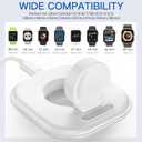 for Apple Watch Magnetic Charging Dock - Fast Magnetic Charger Stand, Compatible with Apple Watch Series 2/3/4/5/6/7/8/9/10/Ultra 1 2, Supports Nightstand Mode, Portable Design for Travel (White)