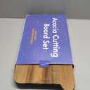 Non Toxic Cutting Boards - Cutting Board Set Free of Mineral Oil, Made of FSC Acacia Wood - Cutting Boards for Kitchen - Includes 3 Chopping Boards. By Ziruma