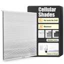 SERLMWNT No Drill Cordless Blackout Cellular Shades,40.5" W x 36" H,White
