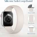Zedoli Sport Solo Loop Band Compatible with Apple Watch Bands 40mm 42mm 41mm 38mm 44mm 45mm 46mm 49mm Women Men, Stretchy Soft Silicone Elastic Strap for iWatch Series 11 10 9 8 7 6 5 4 3 2 1 SE Ultra