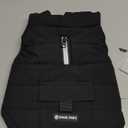 Spark Paws Dog Winter Jacket, Water-Resistant Coat, Warm Reflective Windproof Fleece-Interior, for Medium and Large Dogs - Black - 3XL