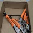 Klein Tools 38665 Locking Pliers Set, Long Nose 6-Inch, Curved Jaw 7 and 10-Inch, High Torque, Mole Grips for Clamping and Gripping 3-Piece