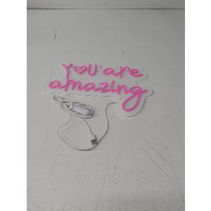 Pink You Are Amazing Neon Signs for Wall Decor,Amazing Led Neon for Girls Bedroom Wall Decor,Girls Light Up Sign for Birthday Wedding Party,Valentines Day Decor