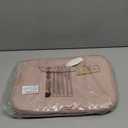 BAGSMART Large Toiletry Bag Travel Bag with Hanging Hook, Water-resistant Makeup Cosmetic Bag Travel Organizer for Accessories, Shampoo, Full Sized Container, Toiletries (Baby Pink)