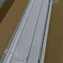 Cordless Vinyl Mini L Blinds 22" W x 48" H, 1" Slat White Horizontal Windows L Blind for Door, Shades, Camper, Light Filtering, Interiors, Arrive 1/2 Inch Narrower Indoor