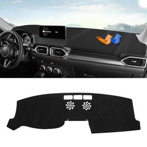 Cartist Dashboard Cover Mat for 2017-2022 2023 2024 2025 Mazda CX-5 CX5 Accessories Dash Cover Suede Dash Mat Sunshade Glare UV Rays Protector (Without Hud)