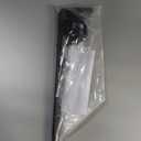 12" Heavy Duty Cane Bolt Gate Drop Rod Hardware Ground Latch for Wood PVC Vinyl Metal Fences Gates, Double Doors, Black Solid Steel -1 Pack