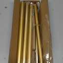 ZYRW Gold Curtain Rods, Room Darkening Rod for Windows 48 to 90 Inches(4-7.5Ft), Wrap Around Curtain Rods, Heavy Duty Blackout Drapery, Modern Decorative Window Treatment Rod, Gold