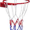 Indoor Mini Basketball Hoop - Spring Shock Absorption Plastic Rim, 9.84 Inch (25cm) Diameter, Fits Size 3 Basketball, Shockproof Design (Red)