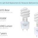 1pack 13Watts MLS13 GU35 3500K Soft White Spiral Light Bulb Replacement for Panasonic VQL5 Bathroom Exhaust Vent Fan,Compatible Maxlite mls13guww
