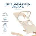 Baby Delight Heirloom Aspen Wooden Baby Bouncer | Infant Baby Chair | 0 6 Months | 100% GOTS Certified Cotton Fabrics | Organic Oat