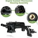 WMPHE Engine Coolant Thermostat Housing Assembly Replacement for 256203CAA0 Compatible with 2010-2019 Kia Cadenza Sorento Sedona Hyudai Azera Sant FE XL