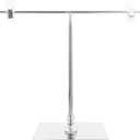 SOLUSTRE Adjustable T Shaped Poster Stand with Clip 33.14X12.36X5.70In Metal Desktop Banner Holder for Indoor Outdoor Store Display Advertising Sign