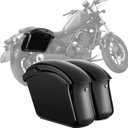 KEMIMOTO Upgraded Hard Saddlebags Impact-resistant 22L with Secure Locking Waterproof Saddle Bags Compatible with Sportster Dyna Softail CM300 Rebel Shadow Vulcan