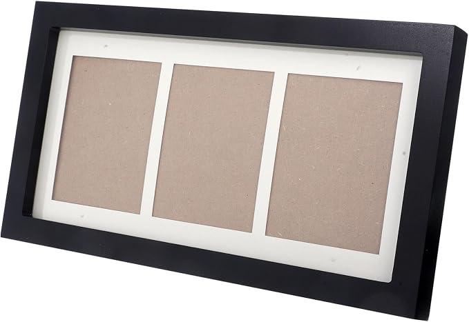Wooden Picture Frame 3-grid Tabletop Photo Display Frame
Wall Hanging, Black Finish, Simple Appearance for Home Decoration, Display Multiple Photos