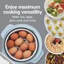 Hamilton Beach Digital Programmable Rice Cooker & Food Steamer
12 Cups Cooked (6 Uncooked) | Slow Cooker & Hard-Boiled Egg Settings | PFAS-Free Nonstick Pot | Steam Basket | Blue