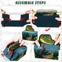 Nezyo 24 Pcs Reptile Party Favor Reptile Party Bags Snake Birthday Decorations Lizard Frog Crocodile Boxes for Jungle Baby Shower Birthday, 4. 8 x 2. 4 x 6. 3 Inch