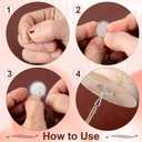 80 Pack Self Adhesive Ceiling Hooks for Hanging, Sticky Ceiling Hooks, Removable Transparent Wall Hanger for Ceiling Decor, Festival Decor - 2 cm(0.78 in)