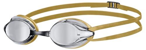 ARENA Versus Mirror Anti-Fog Swim Goggles for Men and Women, Silver/ Gold ARENA Versus Mirror Anti-Fog Swim Goggles for Men and Women, Silver/ Gold