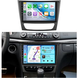 4G+64G,Radio for Mercedes Benz E Class W211 E200 CLS W219 2002-2009 Car Stereo,Wireless Carplay Android Auto,5.0Bluetooth DSP 32EQ,9'' 1280x720P IPS Touchscreen,FM/RDS GPS WiFi Backup Camera