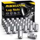 MIKKUPPA 32pcs M14x1.5 Lug Nuts - Replacement for Chevy Silverado GMC Sierra Ram 2500 3500 Factory OEM Wheel, Chrome 1.75" Height 7/8" Hex Closed End One-Piece Design Tire Lug Nuts 611-236 9596070