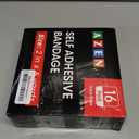 AZEN 16 Pack Self Adhesive Bandage Wrap Black, 2" X 5 Yards Black Athletic Tape, Vet Wrap, Tattoo Grip Tape Wrap，Ankle Tape, Cohesive Bandage Wrap