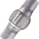 Flex Pipe,Heavy Duty Exhaust Flex Pipe,Car Accessories Stainless Steel Flexible Exhaust Pipes,Universal Muffler Tube Automotive Replacement,Suitable for Most Cars,Trucks (2.5"x4"/8")