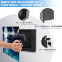 Biometric Hidden Gun Safe fits 2 pistols,Quick Access Wall Gun Safe