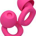 Audree Soft Ear Plugs for Noise Reduction, Reusable Flexible Earplugs for Sleep, Travelling, Focus, Study & Noise Sensitivity, 28dB Noise Cancelling, 8 Silicone Ear Tips in XS/S/M/L, Rose