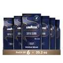 Lavazza Super Crema Whole Bean Coffee, Medium Espresso Roast, Arabica and Robusta Blend, 2.2 lb Bag, (Pack of 6) (EXP 12/01/27)
