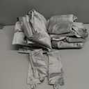 Gecheer Blackout Curtains with Rings 2 pcs Gray 37" x 95" Velvet SH141691A (Grey)