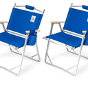 Lightweight Camping Chairs 2 Pack | Portable Folding Chair | Beach Chairs | Stylish Design with Wood Handles | Heavy Duty 330 lbs | Ultralight 5 lbs | Picnic, Concerts, BBQ