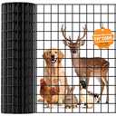 Welded Wire Fencing 5 Foot x 100 Foot,2 Inch x 3 Inch 16GA Black PVC Wire Fence,Vinyl Coating Metal Wire Mesh for Yard Vegetable Protection Goat & Poultry Netting