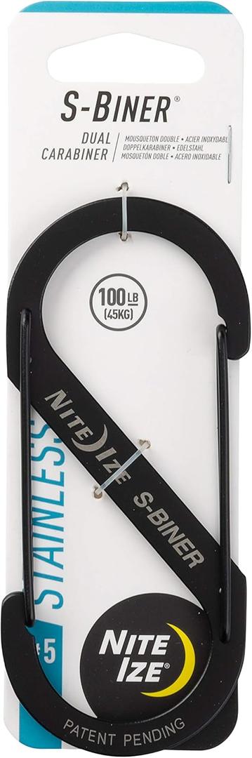 Nite IZE S-Biner Size 5 Durable Carabiner (Black)