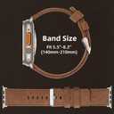 7 x Bandsie Leather Band Compatible with Apple Watch Ultra 3/Ultra 2/Ultra Band 49mm 46mm 45mm 44mm 42mm for Men, Vintage Genuine Suede Leather Wristband Strap for iWatch Series 11 10 9 8 7 6 5 4 SE 3 2 1 (Chestnut Brown)