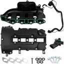 Engine Intake Manifold & Valve Cover Kit Compatible with Chevy Cruze Sonic Trax Volt Buick Encore 1.4 2011-2021 Replace# 615-380 25198498 25200449 55573746 55577314