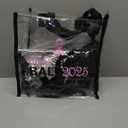 Small clear tote bag, "Pink & Black Ball 2025" logo, 4 pack