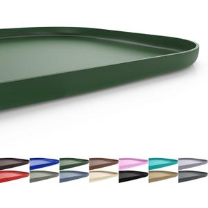 Silicone Pet Feeding Mat with Raised Edge for Food and Water, Dog Bowl Mats, Cat Bowls Placemat with High Lip for Floor Waterproof, Rubber Tray for Cats and Dogs 24 x 16 x0.8 Dark Olive