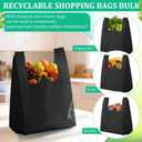Windyun Reusable Grocery T Shirt Bags Bulk Small Non Woven Shopping Bag 10 x 18 x 5 Inch Foldable Tote with Handle Party Gift